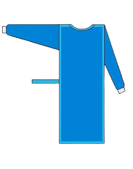 Халат хірургічний 130 см із переднею волог. поверхнею, нестерильний